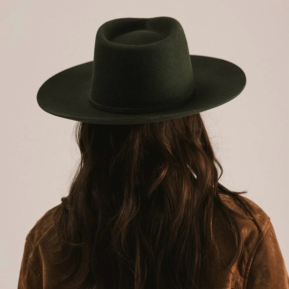GIGI PIP dark green “The Rowan” wide brim hat - Picture 2 of 3